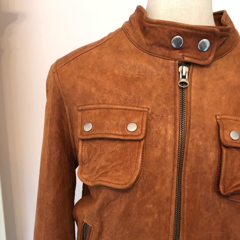 Elizabeth & James Leather Bomber Jacket - Picture 7 of 7